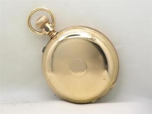 RARE WALTHAM SPLIT SECOND NICKEL & GOLD TRAIN CHRONOGRAPH, YGF CASE- RUNNING!