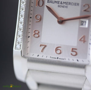 Baume & Mercier Hampton Orologio Donna 40mm Acciaio e Diamanti Quadrante Argento