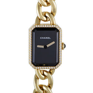 Chanel Première Womens Yellow Gold and Diamond Quartz Watch H3258