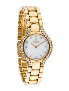 Ebel Beluga Ladies Watch Diamond $18K 18k Yellow Gold 866960 750 MOP Authentic