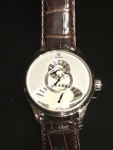 Mira New Watch Merveille De L'Espace Retrograde Mother of Pearl Guilloche Dial.