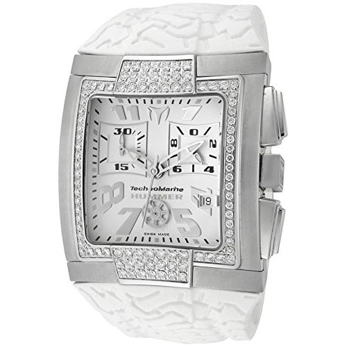 DXSMSHW Technomarine Men's Hummer Chronograph White Diamond White Dial White Tex