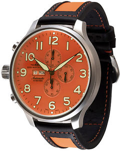 ZENO WATCH Superoversized Chronograph Automatic Left-hand Valjoux 7750