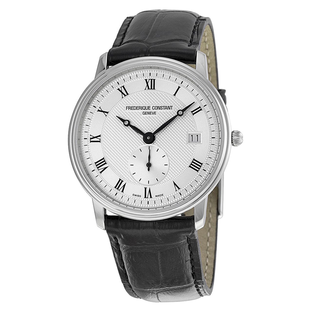 Frederique Constant FC-245M4S6 Mens Silver Dial Analog Quartz Watch