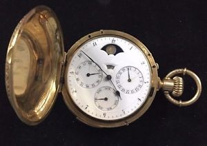 VINTAGE POCKET WATCH GOLD 18Kt  REPEATING HOURS, QUARTS
