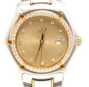 EBEL 18K YELLOW GOLD 1911 DIAMOND DIAMONDS WATCH Used Excellent++ Mint