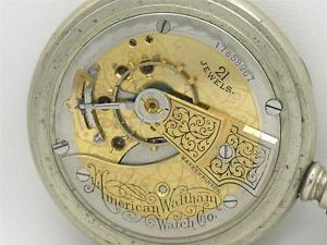 VERY RARE & STUNNING 21 JEWEL TUTONE WALTHAM 18S 1883 MODEL POCKET WATCH