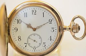 "Chronometer" Herren Savonette 3 Deckel 585 Roségold um 1900 -150 Gramm schwer