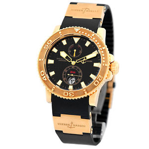 Ulysse Nardin 43mm 18K Rose Gold Maxi Marine Diver 266-33 Warranty UNWORN $31200