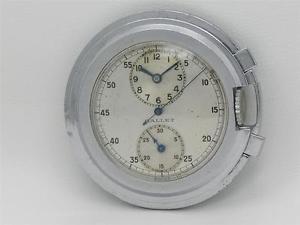 VERY RARE "OVER-UNDER" GALLET 43MM STAINLESS 2 REGISTER CHRONOGRAPH POCKET WATCH