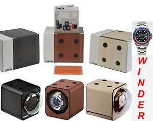 BOXY FAUX LEATHER Fancy (Add-On) Brick Automatic Watch Winder-1-FB-LTHR-S