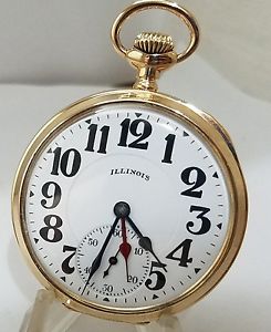 Fantastic 16s 14k solid gold Illinois 21j bunn special pocket watch