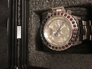 Invicta Meteorite Dial 16743 Chronograph Watch 4.55 Ct Ruby and 48 diamonds