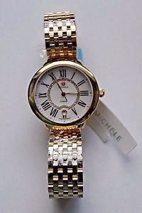 NIB Michele Serein-16 Gold Diamond MOP Dial MWW21B000017 Womens Ladies Watch