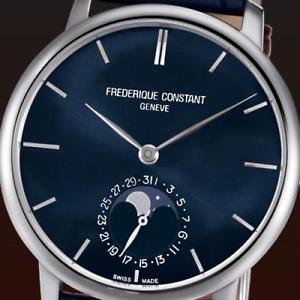 Free Shipping Pre-owned Frederique Constant Slimline Moon Phase Manufacture