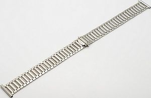 Vintage 14k White Gold Adjustable Heavy Wrist Watch Link Band Bracelet