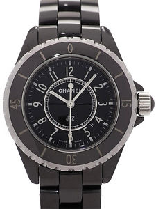 Used[A] Watch Women CHANEL J12 Black Ceramic 33mm H0682 Quartz black O1E