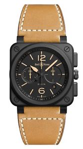 Bell and Ross BR03-94 Ceramic Heritage Chronograph - Box, papers, receipt