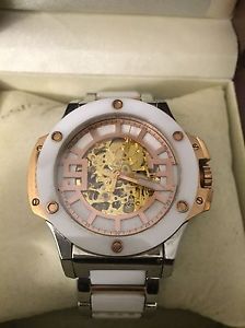 Dix Out For HarambeOniss ON611.M White Ceramic&Rose Gold XL Men's Skeleton Watch