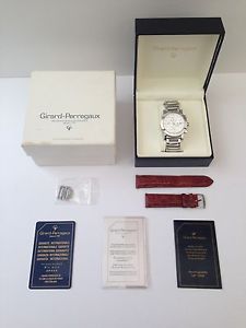 Girard Perregaux 7000 Gent's Quartz Stainless Steel Chronograph Watch White Face