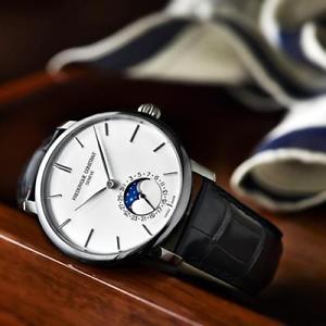 FreeShipping Pre-owned Frederique Constant Slimline Moon Phase Manufacture Watch