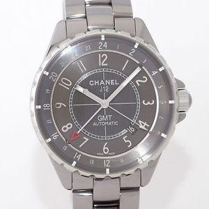Auth CHANEL J12 Chromatic GMT Men's Automatic Ceramic&Titanium 186936