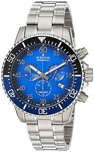 Edox Men's 'Chronorally-S' Quartz Stainless Steel Sport Watch, Color:Silver-Tone