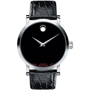 MOVADO RED LABEL HERREN-ARMBANDUHR 42MM SCHWARZ AUTOMATIK 0606112