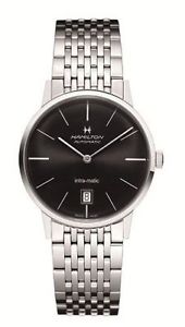 Hamilton Intra-Matic Automatic Black Dial Mens Watch H38455131