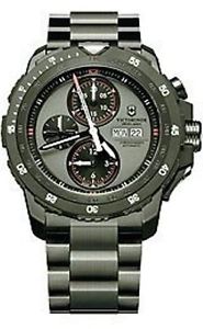 Victorinox Swiss Army Men's Automatic Chronograph Alpnach Black PVD Stainless St