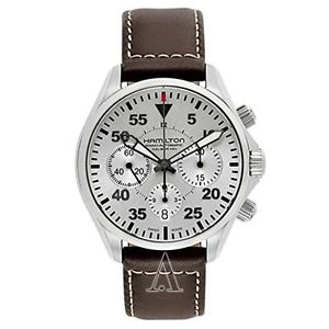 Hamilton Men's H64666555 Khaki Aviation Stainless Steel Automatic Watch with Bro