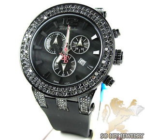 Mens Joe Rodeo Broadway Black Diamond Rubber Watch 6.50 ct JRBR11