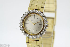 AUDEMARS PIGUET solid 18K Yellow Gold Ladies Watch K2050/B Diamonds 1965 (2092)