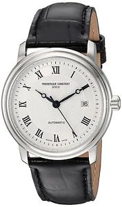 Frederique Constant Men's 'Classics' Automatic Stainless Steel and Leather Casua