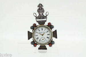 EDOUARD QUARTIER GIRARD Freemasons Pocket Watch Rare Huguenot Cross (712)