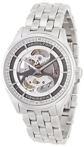 Hamilton Men's 'Jazzmaster' Swiss Automatic Stainless Steel Casual Watch, Color: