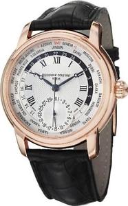 FreeShipping Pre-owned Frederique Constant World Timer Analog Display FC718MC4H4