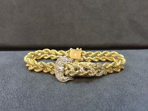 Vintage 14K Yellow Gold And Diamond Lafemme Swiss Locket Wrist Watch