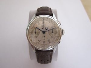 VINTAGE HUGEX CHRONOGRAPH 1940 - VALJOUX 22 - WWII GERMAN MILITARY KRIEGSMARINE