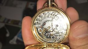 Waltham Solid 14k Gold Pocket Watch,   Rare