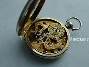 Antique Silver Chinese Duplex Pocket Watch