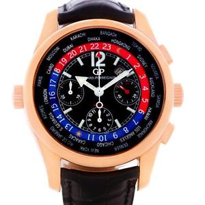 Girard Perregaux World Time WW.TC 18K Rose Gold Watch 49800 Box Papers