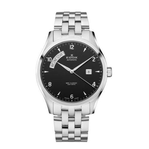 Edox 83013 3 NIN Black Swiss automatic Analog Mens Watch