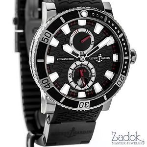 Ulysse Nardin Marine Diver Watch Automatic Black Dial Rubber 263-90-3C/72