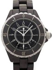CHANEL Women's Watch J12 Black ceramic 33 mm H0682