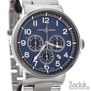 Ulysse Nardin Marine Diver Chronograph Watch Blue Dial Automatic 1503-150-7M/63