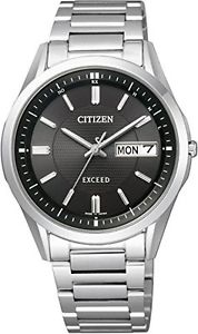 Citizen Watch Exceed Exceed Eco-Drive Radio Clock Day-Date Model At6030-51E Men