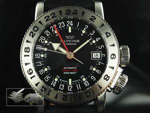 Glycine Watch New Airman 18 Swiss Automatic GMT 39mm Black 3918.19-LB9B