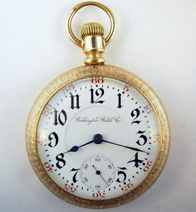 ILLINOIS WASHINGTON WATCH CO LAFAYETTE 24 JEWEL 18s SCARCE RAILROAD POCKET WATCH