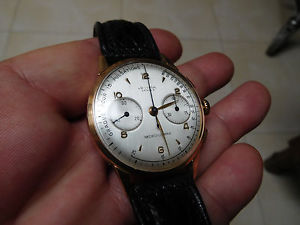 Vintage Universal Geneve chronograph medico compax Cal. 287 18k gold case